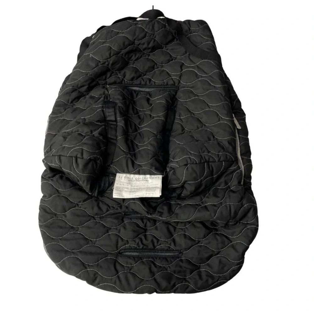 JJ Cole Bundle Me Car Seat Stroller Bunting‎ Bag Black Wind Water Resistant